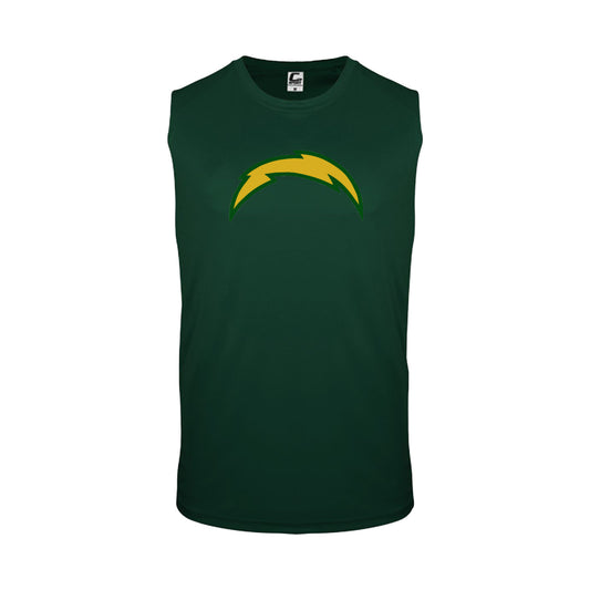 Chargers Bolt Green - Sleeveless Dry Fit T-Shirt