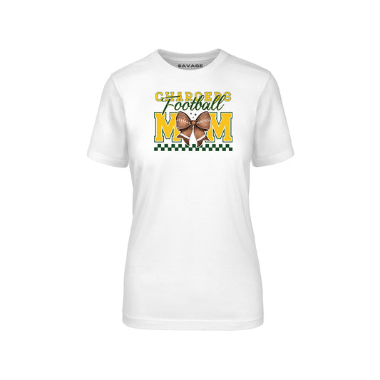 Chargers Football Mom - Womens Fitted T-Shirt