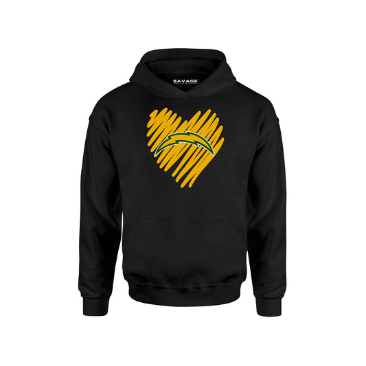 Chargers Heart Gold - Unisex Sweatshirt