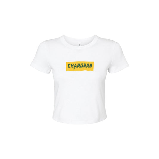 Chargers Supreme Gold - Womens Micro Rib Baby T-Shirt