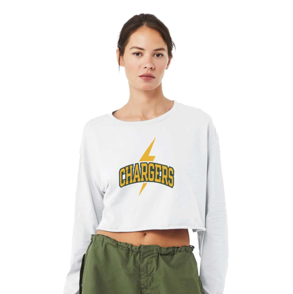 Cheer Bolt - Womens Crop Long Sleeve T-Shirt