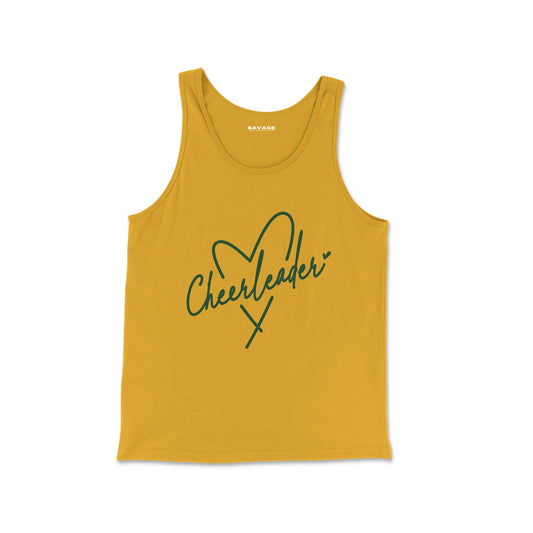 Cheerleader Heart Green - Unisex Tank Top