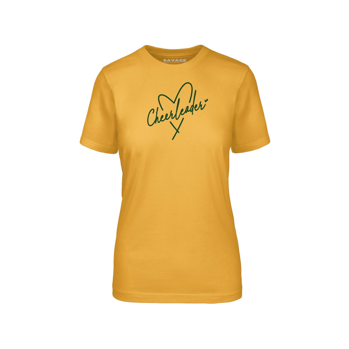 Cheerleader Heart Green - Womens T-Shirt