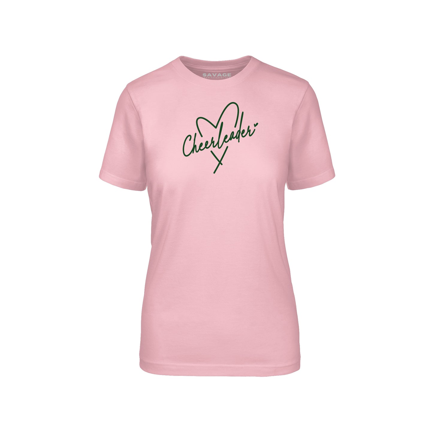 Cheerleader Heart Green - Womens T-Shirt