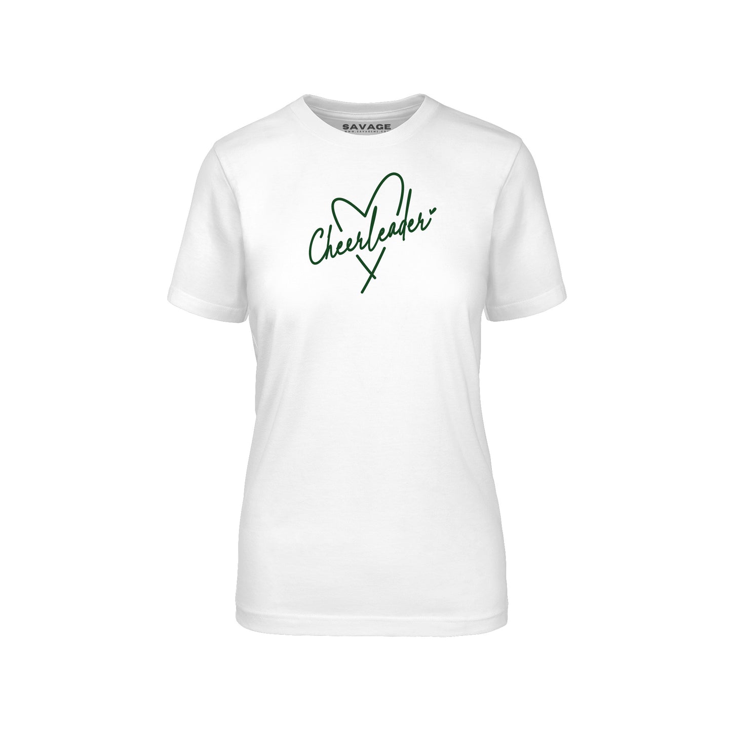 Cheerleader Heart Green - Womens T-Shirt