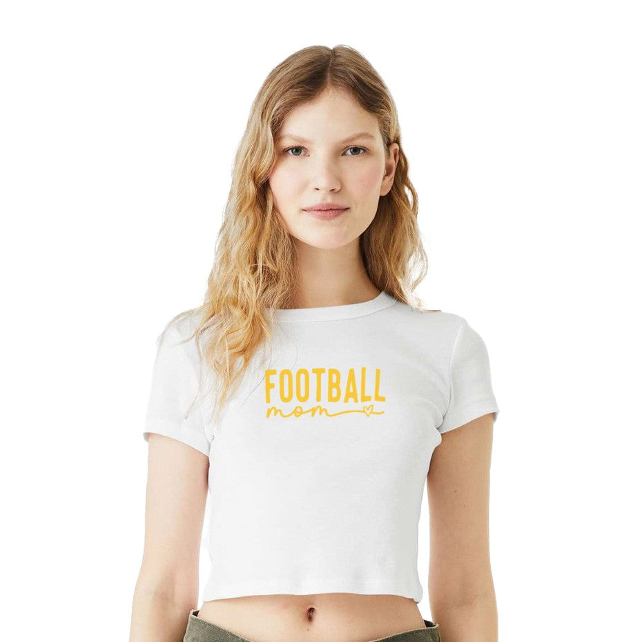 Football Mom - Womens Crop Tee