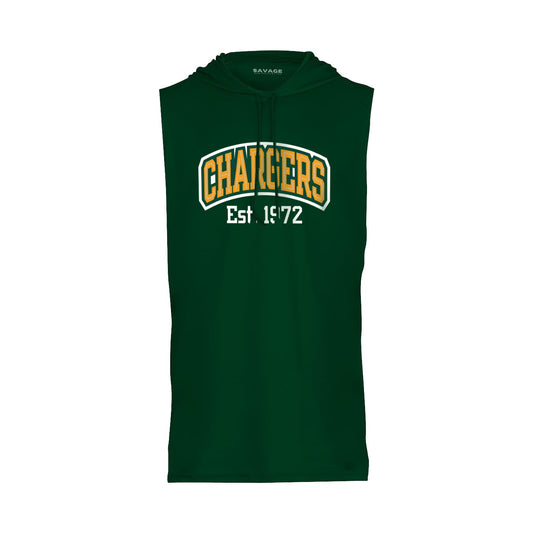 Chargers Vintage 1972 - Sleeveless Hooded Dry Fit T-Shirt