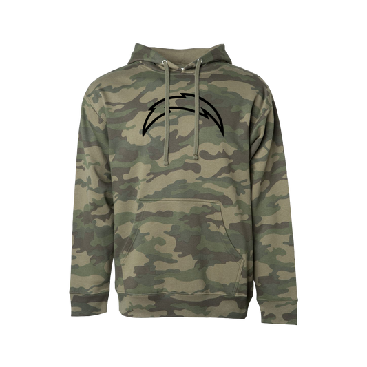 Chargers HB 2026 Black Bolt on Camo - Unisex Hoodie