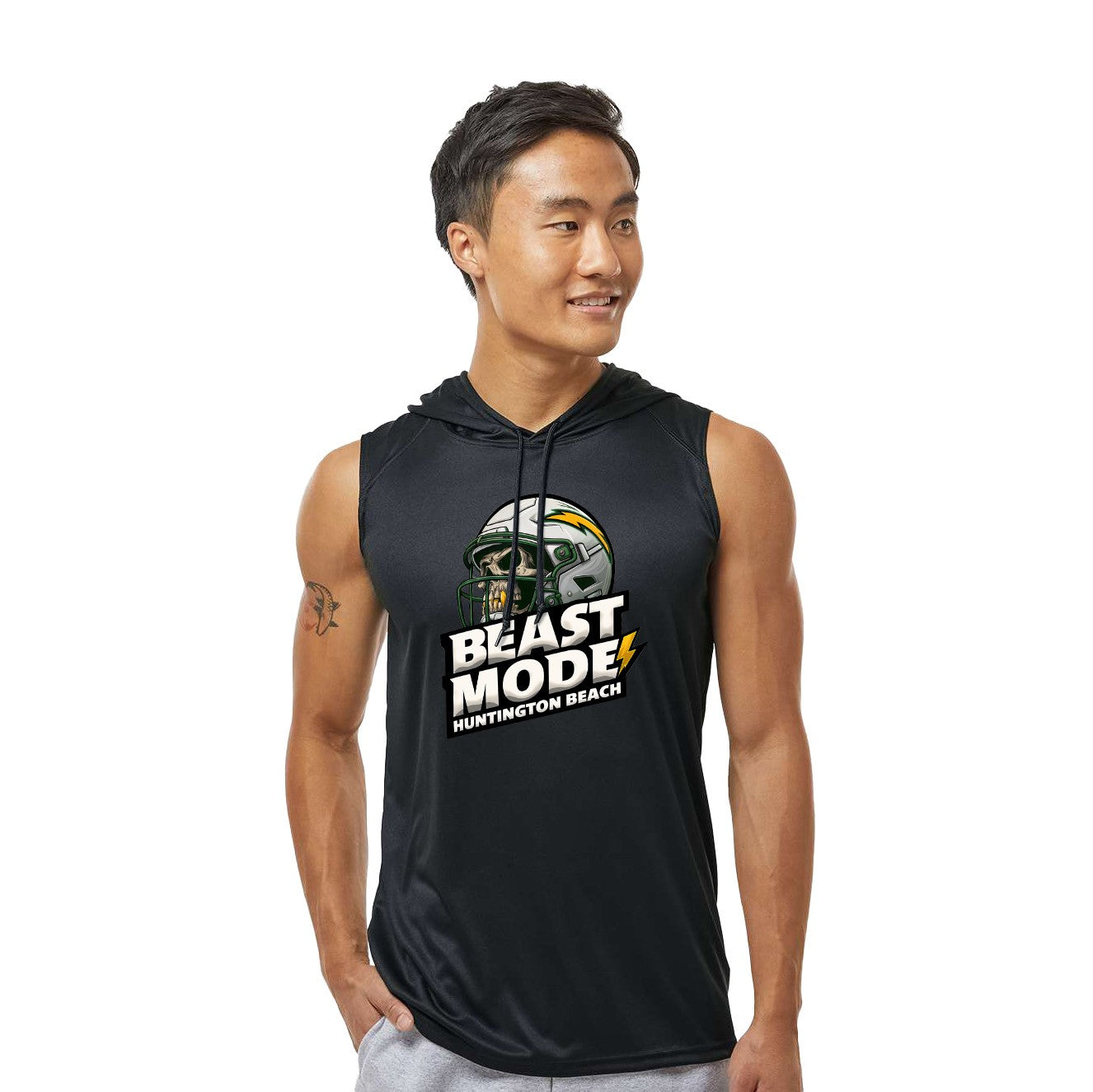 Chargers Beastmode 2025 - Sleeveless Hooded Dry Fit T-Shirt