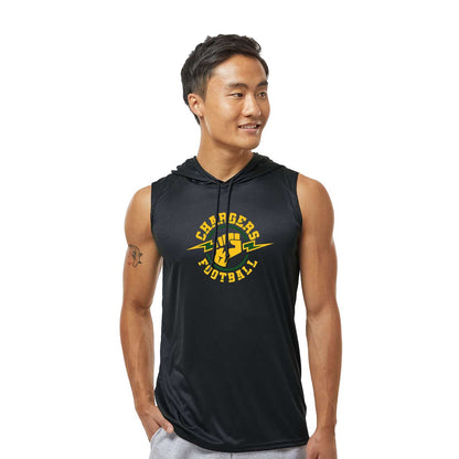 Chargers Lightning - Sleeveless Hooded Dry Fit T-Shirt
