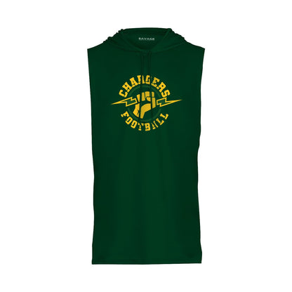 Chargers Lightning - Sleeveless Hooded Dry Fit T-Shirt