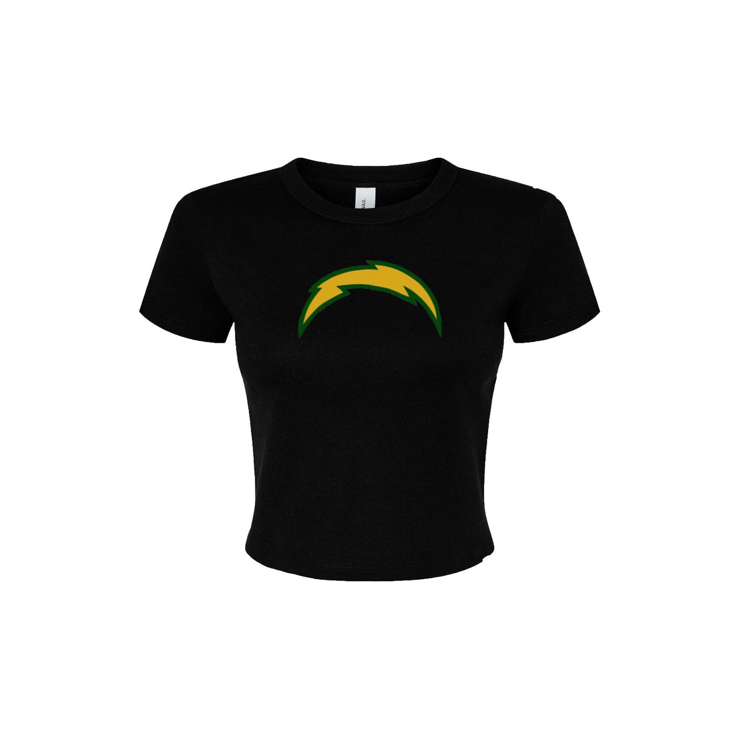 Chargers Bolt Green - Womens Micro Rib Baby T-Shirt
