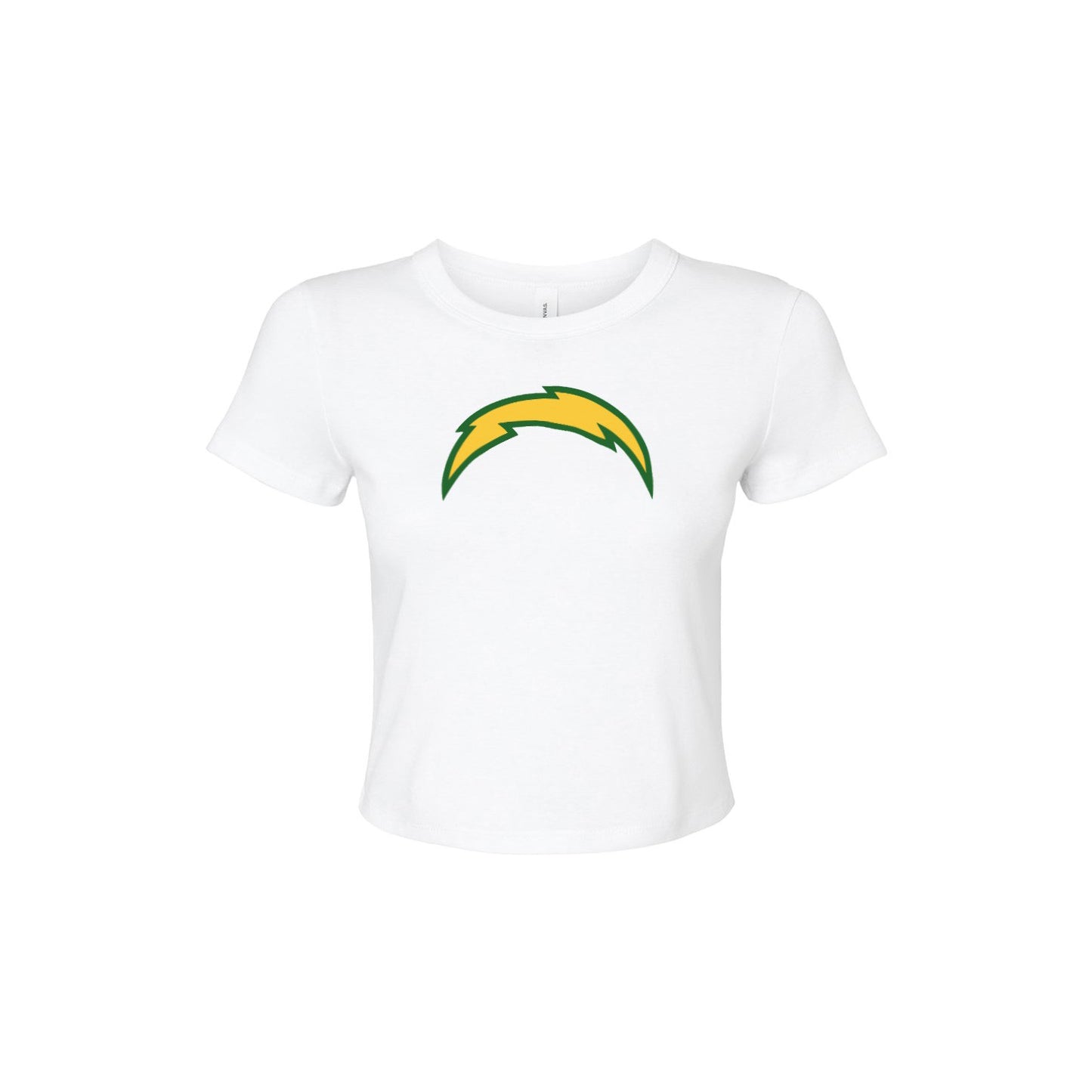 Chargers Bolt Green - Womens Micro Rib Baby T-Shirt