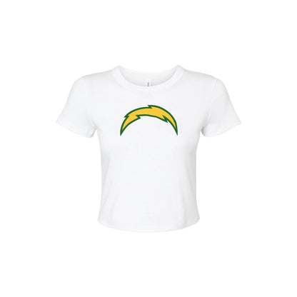 Chargers Bolt Green - Womens Micro Rib Baby T-Shirt