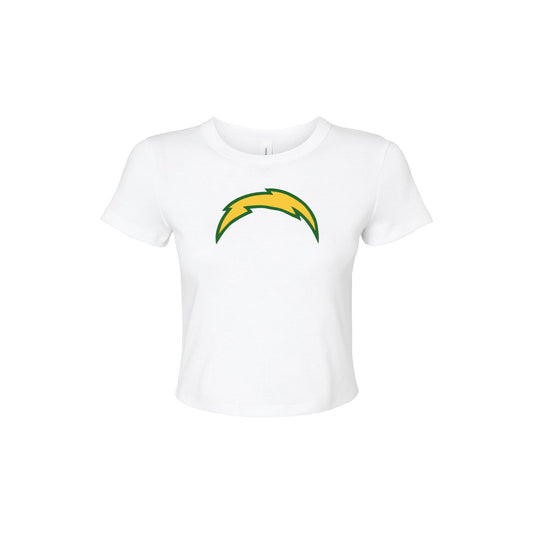 Chargers Bolt Green - Womens Micro Rib Baby T-Shirt