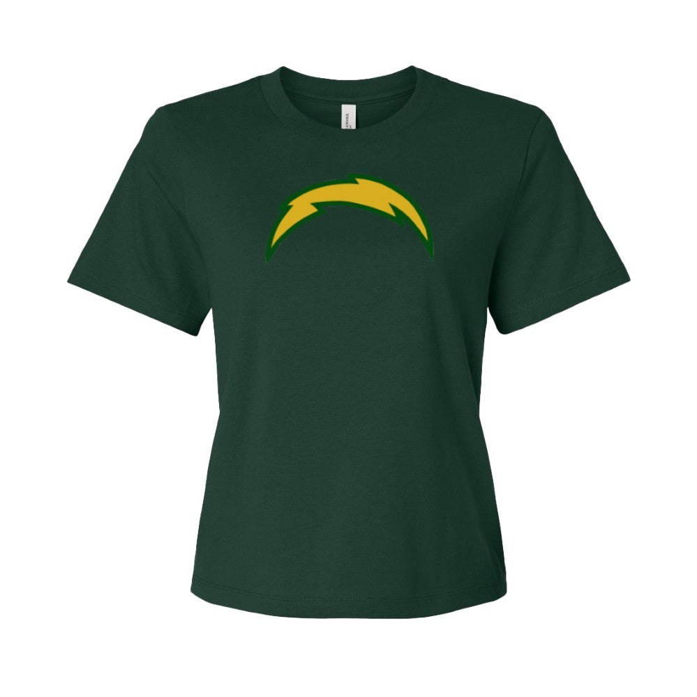 Chargers Bolt Green - Womens Heavy T-Shirt