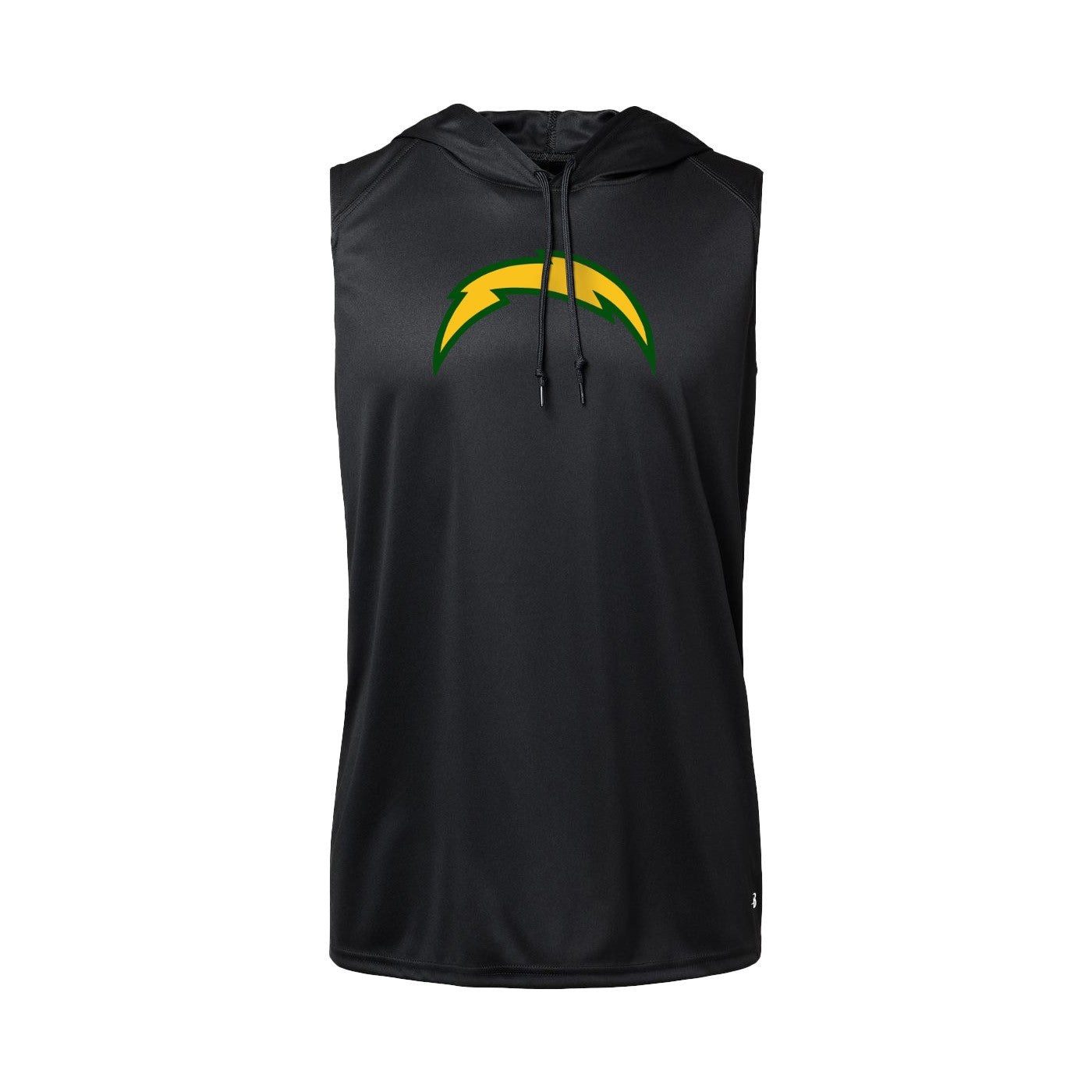 Chargers Bolt Green - Sleeveless Hooded Dry Fit T-Shirt