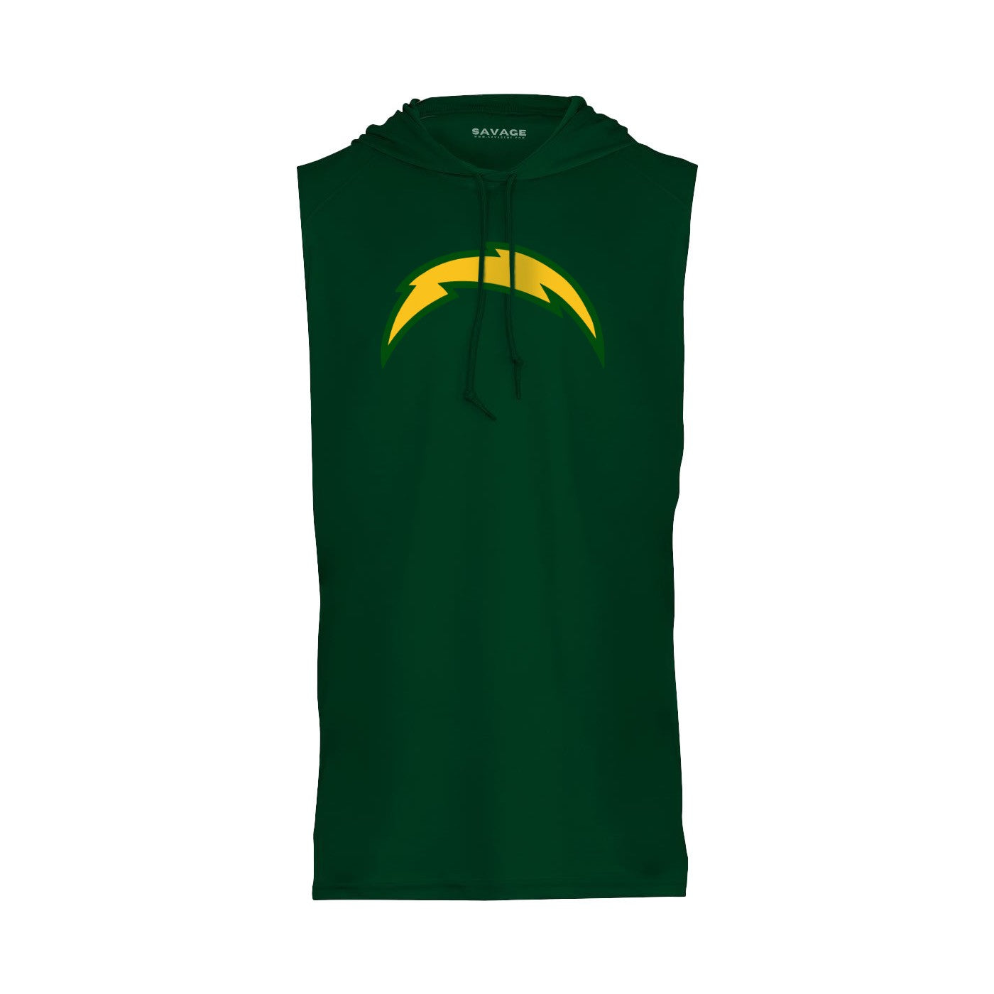 Chargers Bolt Green - Sleeveless Hooded Dry Fit T-Shirt
