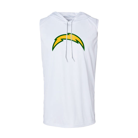 Chargers Bolt Green - Sleeveless Hooded Dry Fit T-Shirt