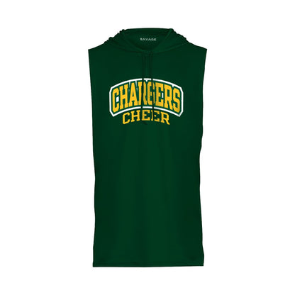 Chargers Cheer - Sleeveless Hooded Dry Fit T-Shirt