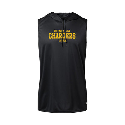 Chargers Gold - Sleeveless Hooded Dry Fit T-Shirt