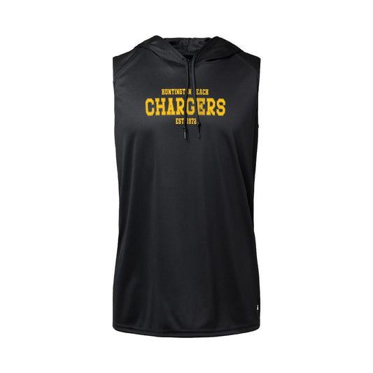 Chargers Gold - Sleeveless Hooded Dry Fit T-Shirt