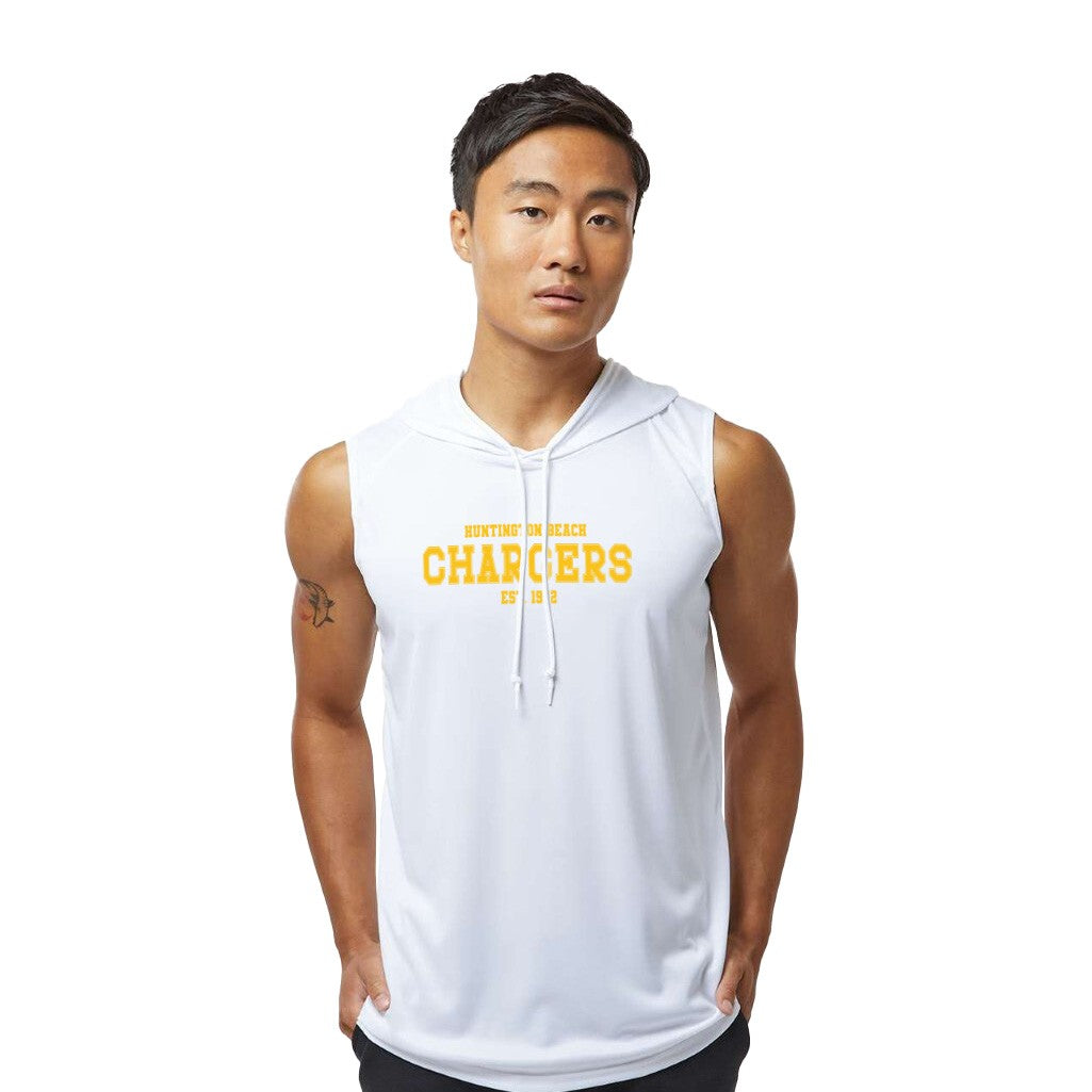 Chargers Gold - Sleeveless Hooded Dry Fit T-Shirt