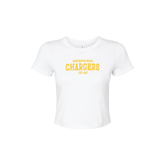 Chargers Gold - Womens Micro Rib Baby T-Shirt