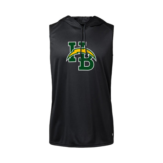 Chargers HB Lockup - Sleeveless Hooded Dry Fit T-Shirt