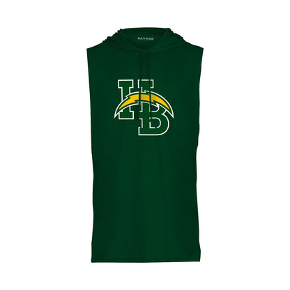 Chargers HB Lockup - Sleeveless Hooded Dry Fit T-Shirt