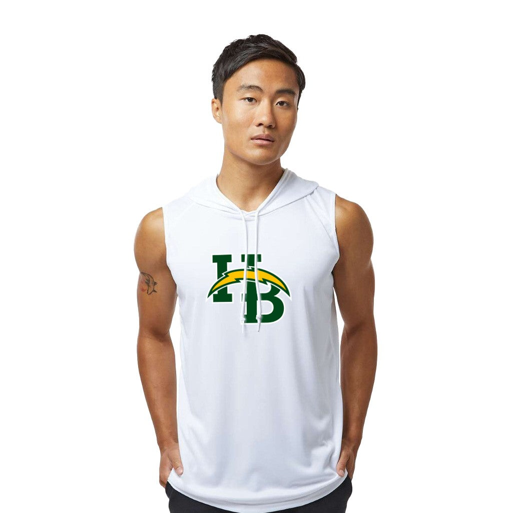 Chargers HB Lockup - Sleeveless Hooded Dry Fit T-Shirt