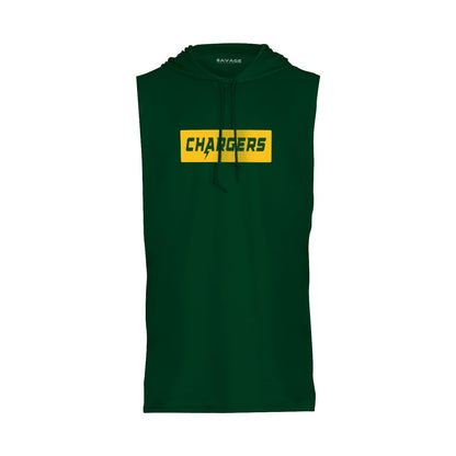 Chargers Supreme Gold - Sleeveless Hooded Dry Fit T-Shirt