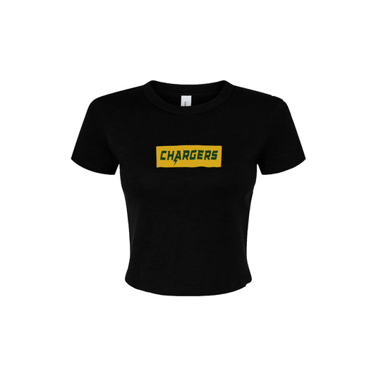 Chargers Supreme Gold - Womens Micro Rib Baby T-Shirt