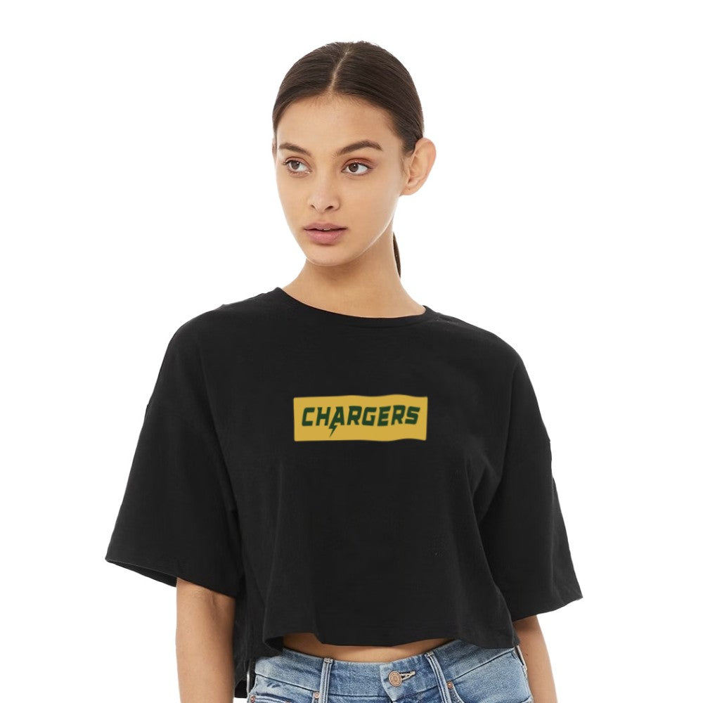 Chargers Supreme Gold - Womens Jersey Crop T-Shirt