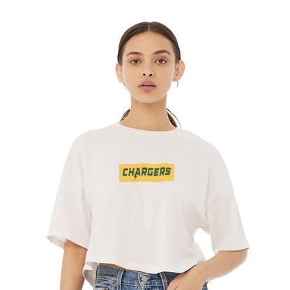 Chargers Supreme Gold - Womens Jersey Crop T-Shirt