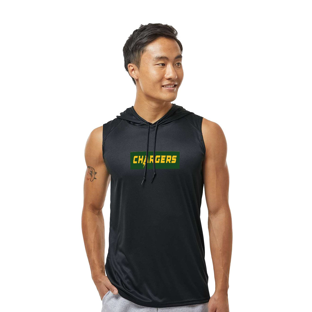 Chargers Supreme Green - Sleeveless Hooded Dry Fit T-Shirt