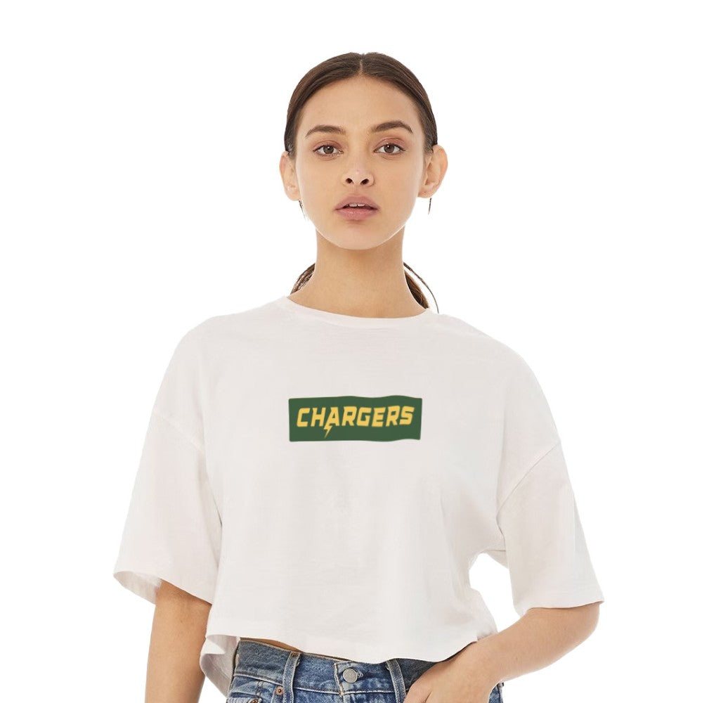 Chargers Supreme Green - Womens Jersey Crop T-Shirt