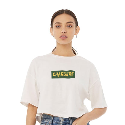 Chargers Supreme Green - Womens Jersey Crop T-Shirt