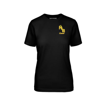 Cheer Gold Checkered - Womens Fitted T-Shirt