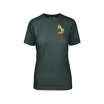 Cheer Gold Checkered - Womens Fitted T-Shirt