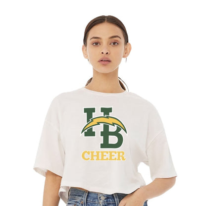 Cheer Lockup - Womens Jersey Crop T-Shirt