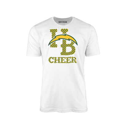 Cheer Checkered Lockup - Unisex T-Shirt