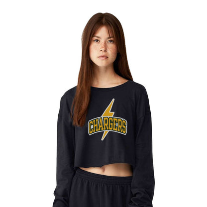 Cheer Bolt - Womens Crop Long Sleeve T-Shirt