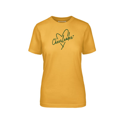 Cheerleader Heart Green - Womens T-Shirt