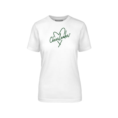 Cheerleader Heart Green - Womens T-Shirt