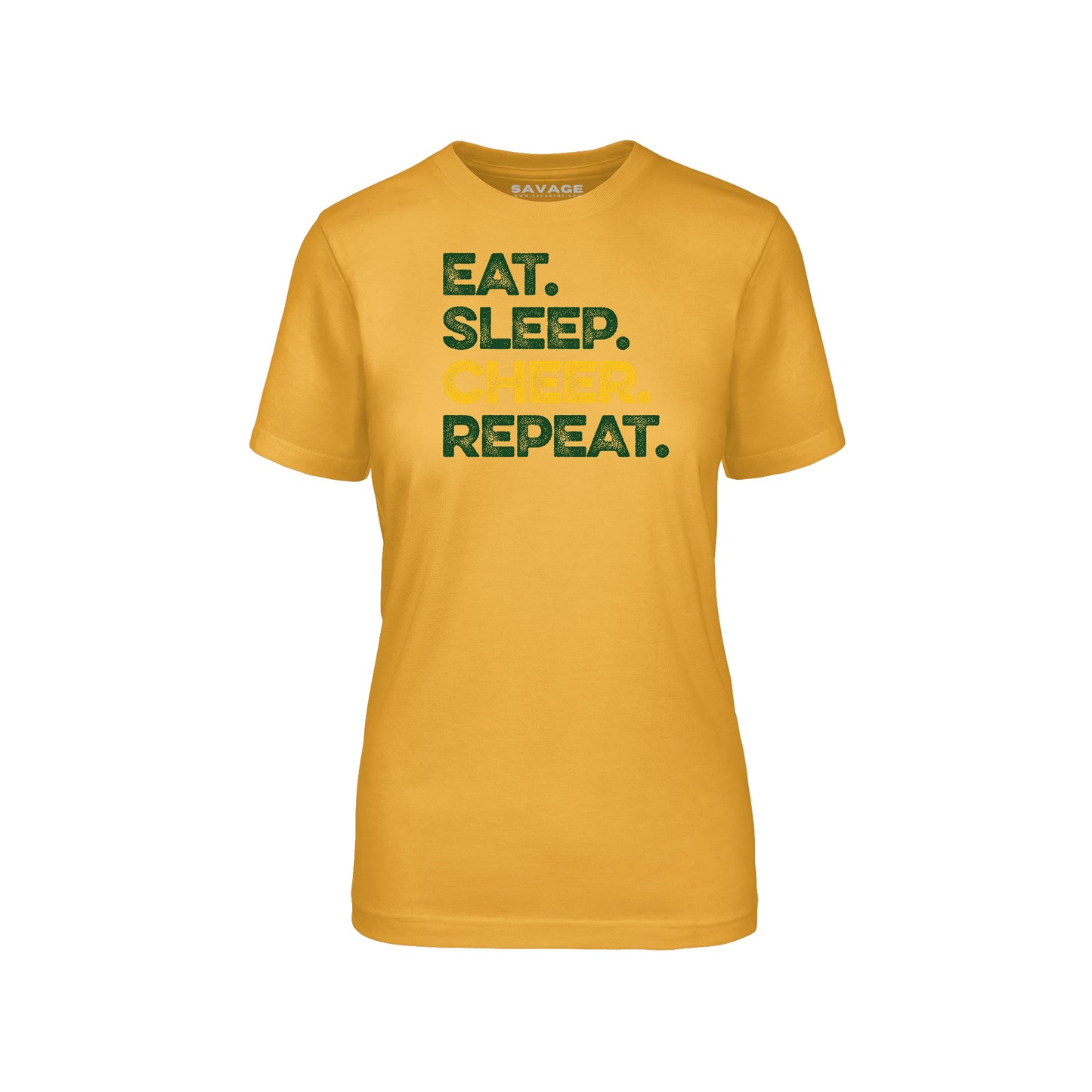 Eat Sleep Cheer Repeat - Womens T-Shirt