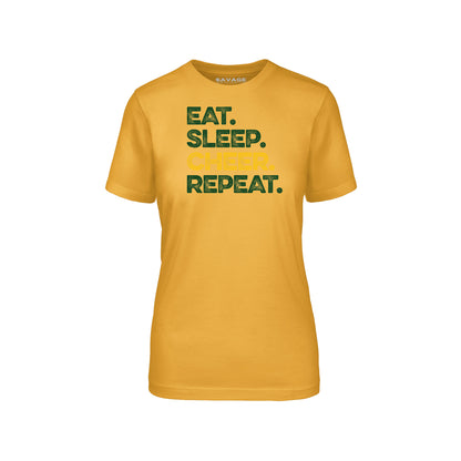 Eat Sleep Cheer Repeat - Womens T-Shirt