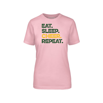 Eat Sleep Cheer Repeat - Womens T-Shirt