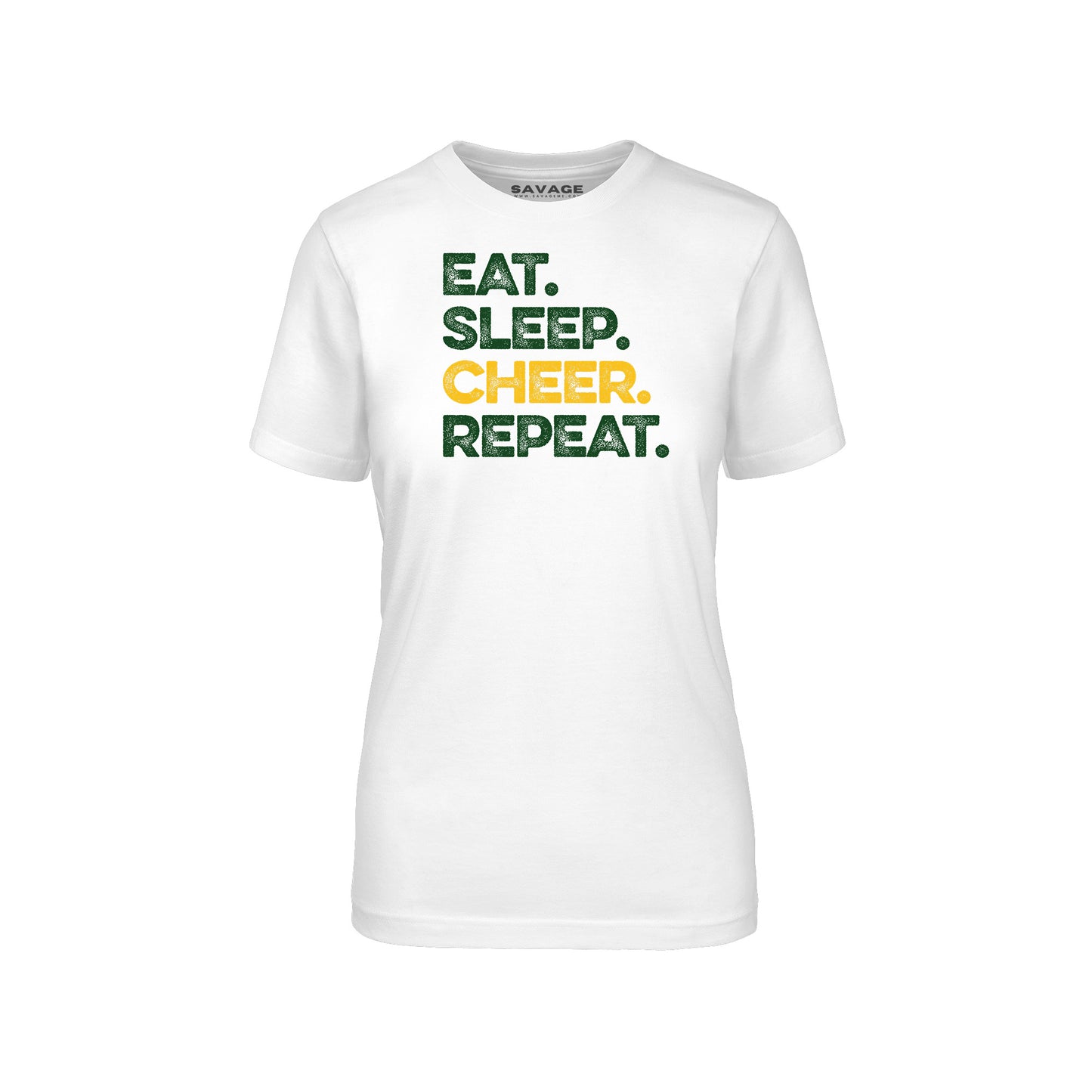 Eat Sleep Cheer Repeat - Womens T-Shirt